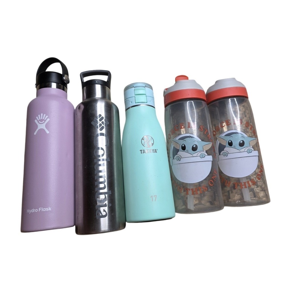 HYDRO FLASK Lot Of 5 Insulated Water Bottles Various Sizes‎ Colors F3